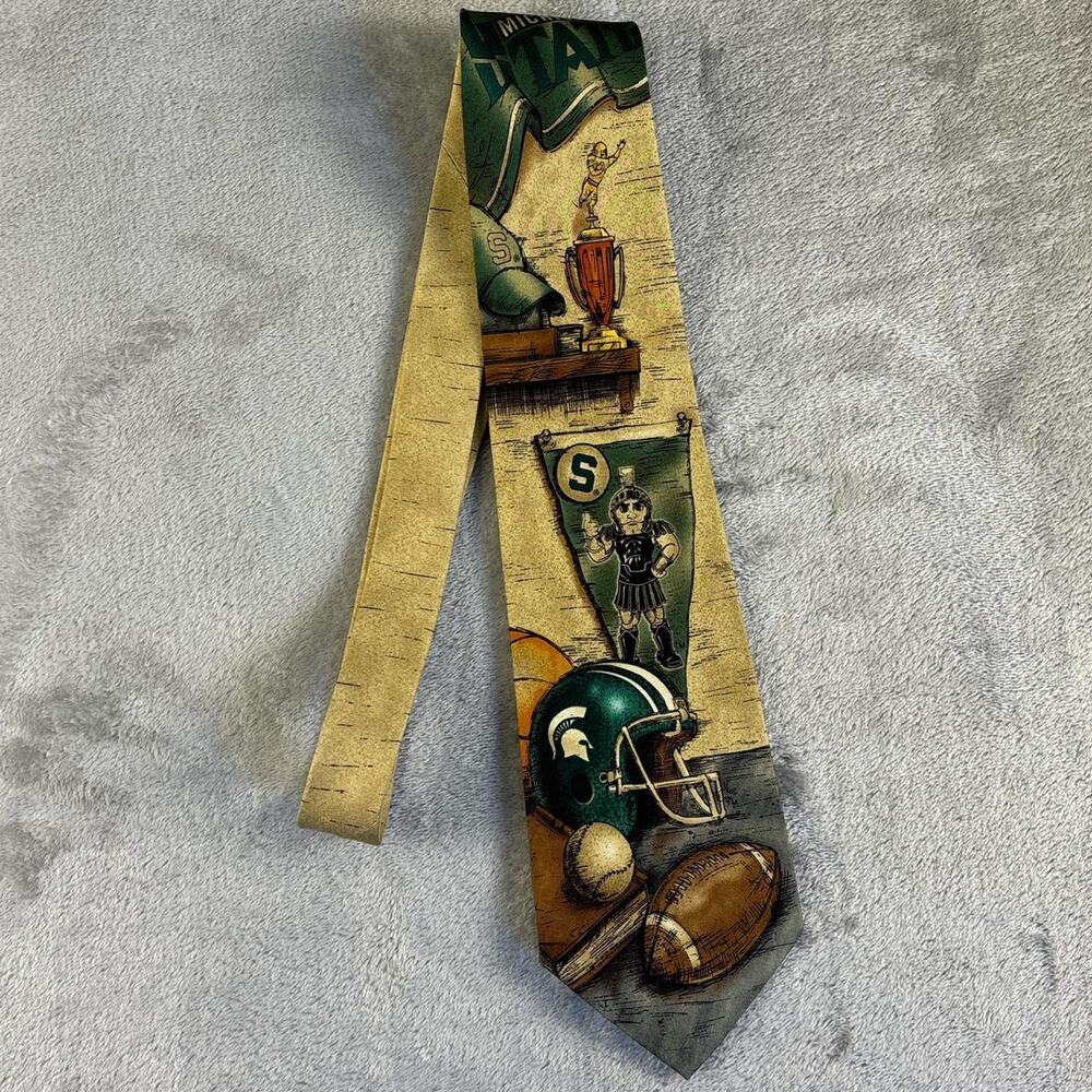 Eagle Wings Michigan State Spartans Nostalgia Neck Tie